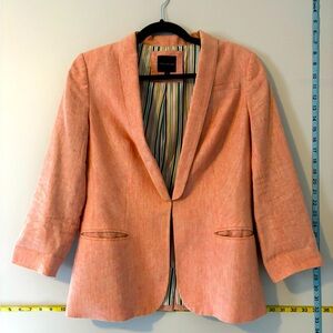 Light Pink Linen Blend Blazer